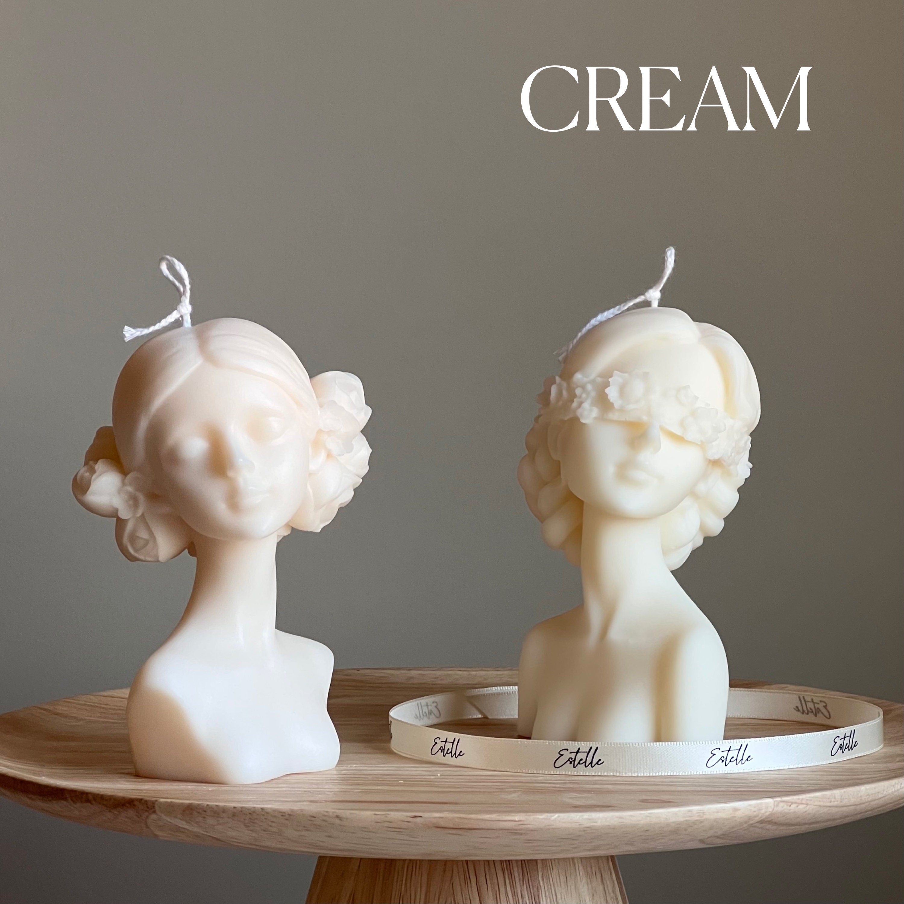 Handmade Blinded Lady Soy Wax Candle | Torso Female Candle