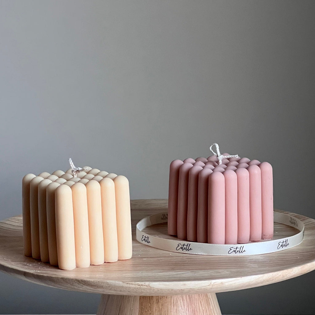 Handmade Cube Soy Candle | Unique Decorative Pillar Candle